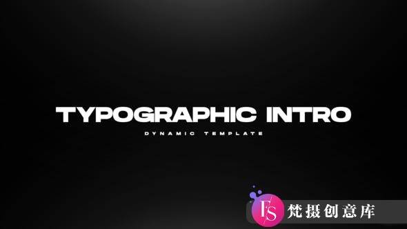 Premiere Pro文字标题排版介绍模版 Typography Intro-梵摄创意库