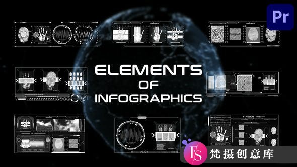 Premiere Pro的信息图元素模版 Elements Of Infographics for Premiere Pro-梵摄创意库
