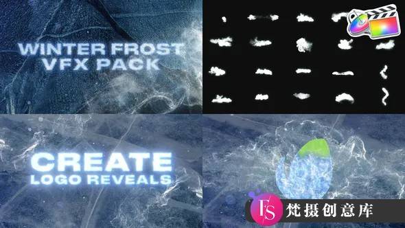 FCPX插件-冰雪霜雾元素VFX动画预设 Winter Frost VFX Pack for FCPX-梵摄创意库