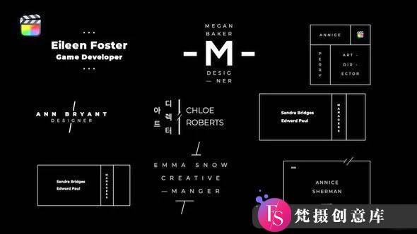 FCPX插件-现代优雅文字标题效果模板 Elegant Lower Thirds 支持m1-梵摄创意库
