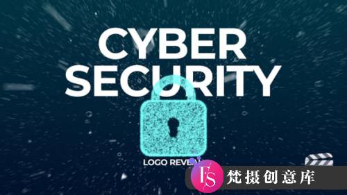 FCPX插件-元宇宙标志LOGO揭晓模板Metaverse Cyber Security Logo Reveal-梵摄创意库