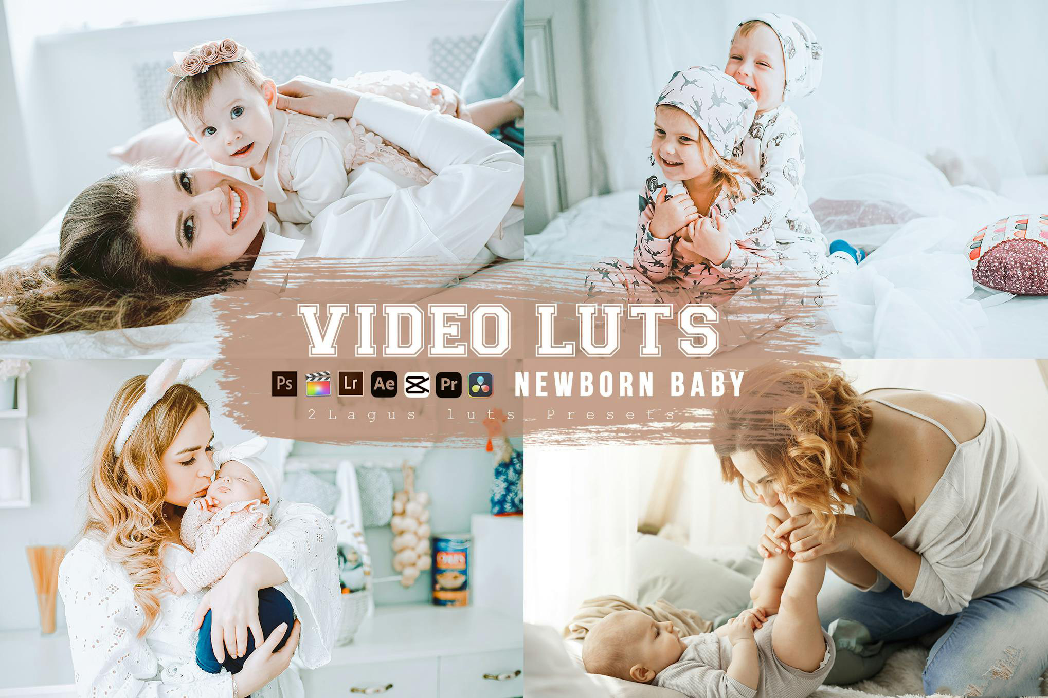 清新新生儿记录电影视频调色LUT预设/LR预设Newborn Baby Preset Lut-梵摄创意库
