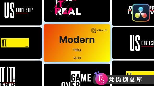 达芬奇现代标题模版 第04季 Big Modern Titles for DaVinci Resolve V04