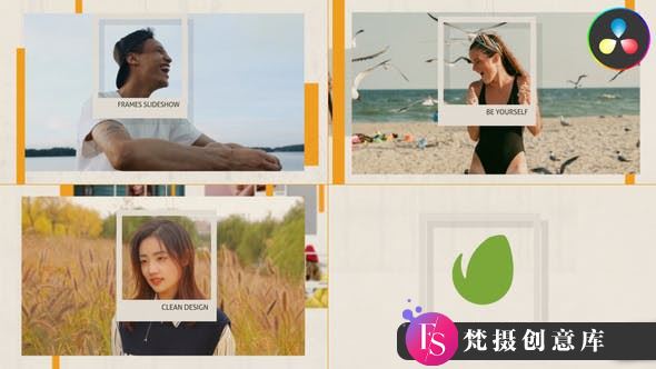 达芬时尚相册幻灯片模版 Frames Slideshow for DaVinci Resolve