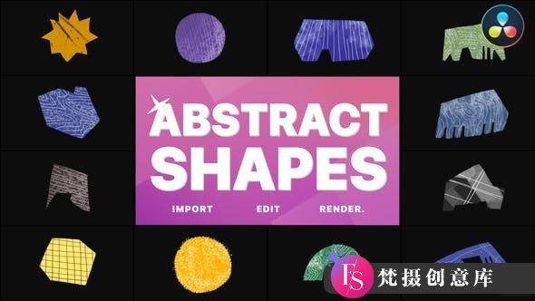 达芬奇手绘抽象形状模版 Hand-Drawn Abstract Shapes-梵摄创意库