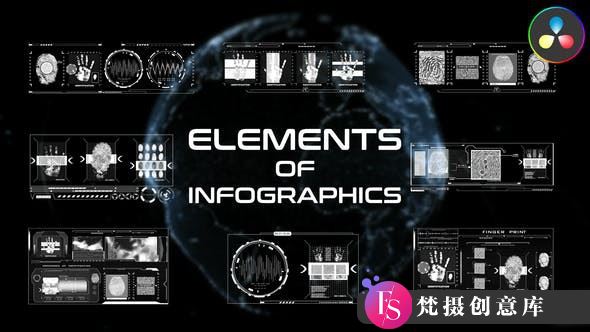 达芬奇信息图模版 Elements Of Infographics for DaVinci Resolve-梵摄创意库