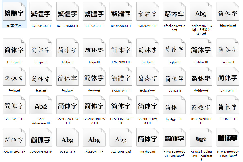 图片[3]-文书法英文日文字体合集 繁体广告美工PS字体包合集设计Mac素材-梵摄创意库