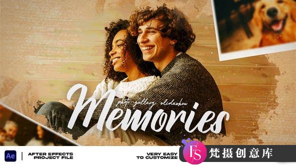 回忆照片相册开场模板 – Memories 精美幻灯片展示-梵摄创意库