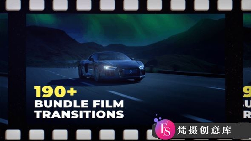 190组电影感滑动视频转场AE模板-Film Bundle Transitions-梵摄创意库