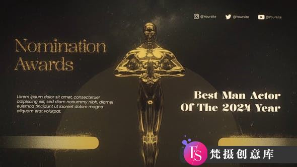 水墨风历史人物颁奖片头AE模板 – Award Nomination-梵摄创意库