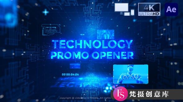 科技感宣传片头AE模板 – Technology Promo Opener-梵摄创意库