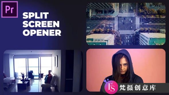 创意多屏展示片头模版：Mosaic Multiscreen Opener | MOGRT