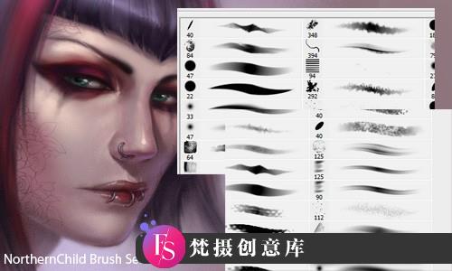 [CG绘画笔刷][插件发布]CG绘画插画创作笔触PS素材