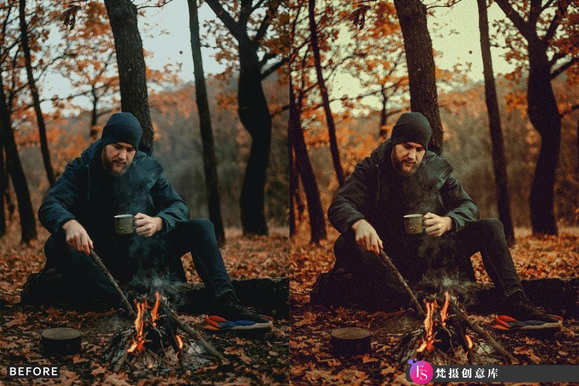 旅拍露营电影胶片LR预设 Cinematic Camping Adventure Lightroom Presets