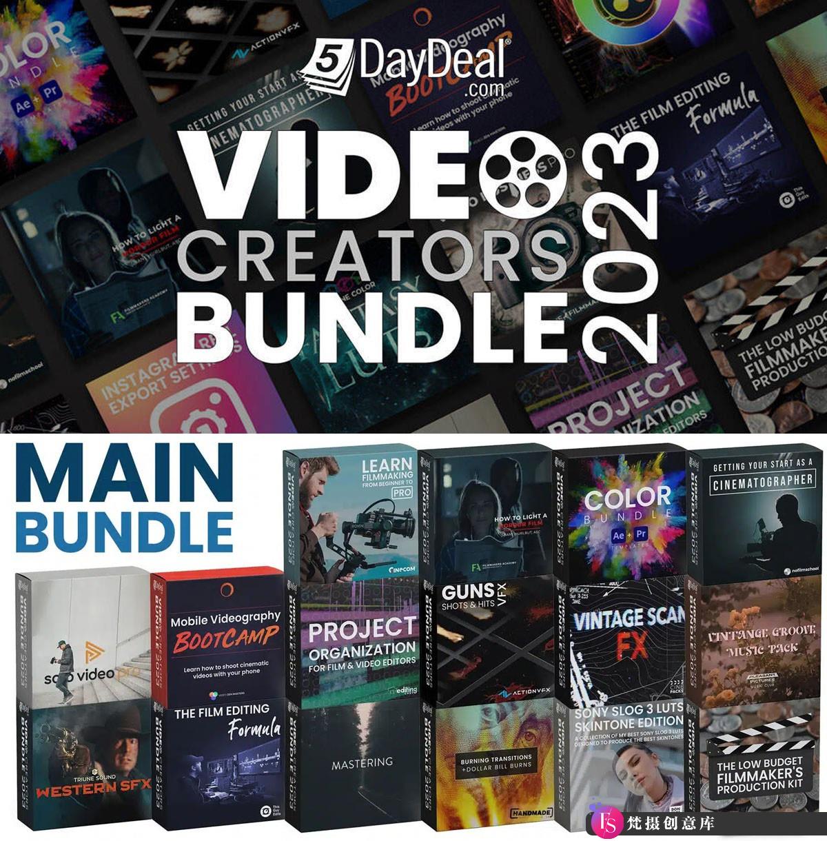 摄影教程-视频创作者拍摄剪辑预设完整包 5DayDeal-Video Creators Bundle 2023