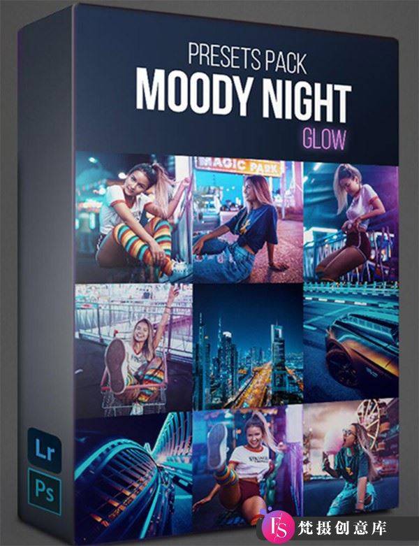 迷人的城市夜景街头摄影风格LR预设 Thiago Bonfim - MOODY NIGHT GLOW-梵摄创意库