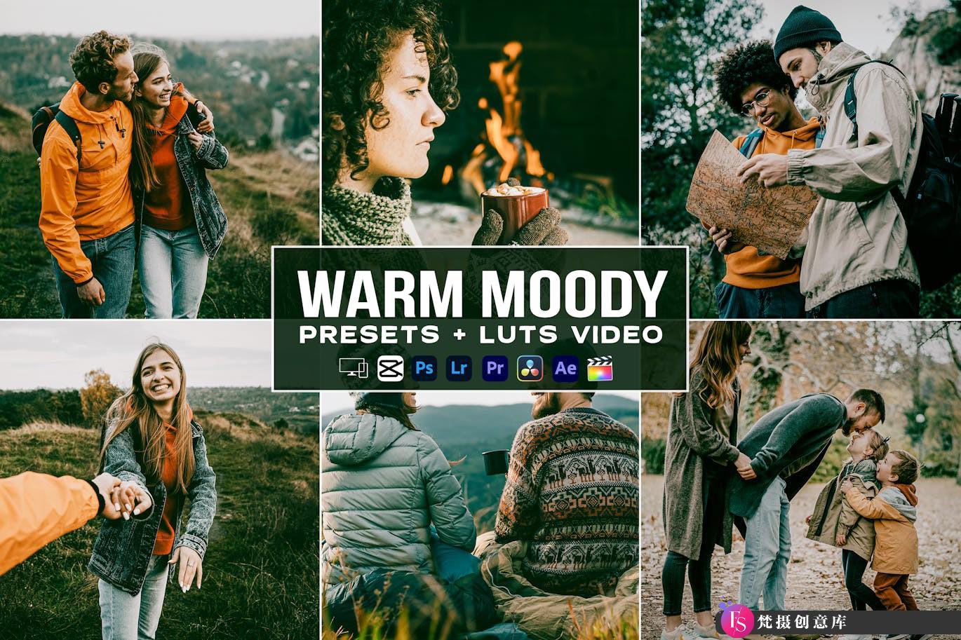 旅拍情绪电影视频调色LUT预设/LR预设 Warm Moody Presets – luts