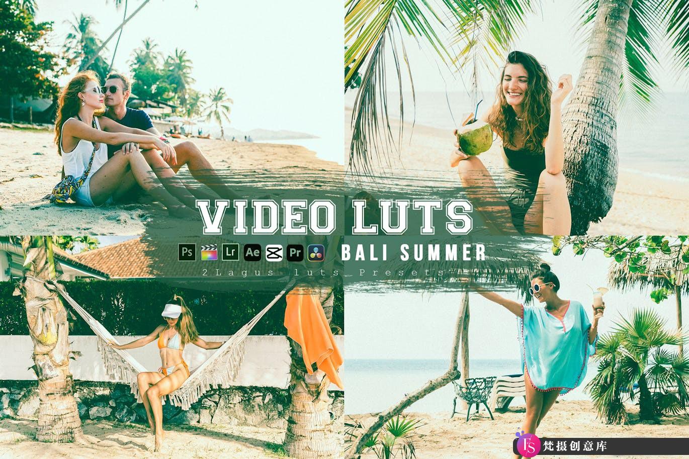 巴厘岛夏季旅拍电影视频调色LUT预设 Bali Summer Luts Video