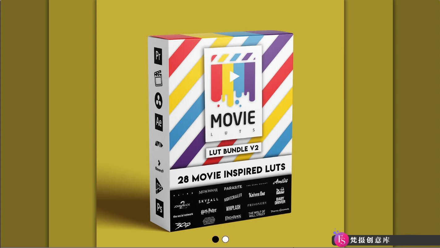 28组好莱坞电影大片风格LUTS调色预设第二季 Movie LUTs Bundle V2