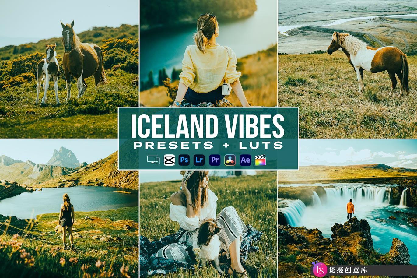 冰岛旅拍风光电影视频调色LUT预设 Iceland Vibes Presets – luts-梵摄创意库