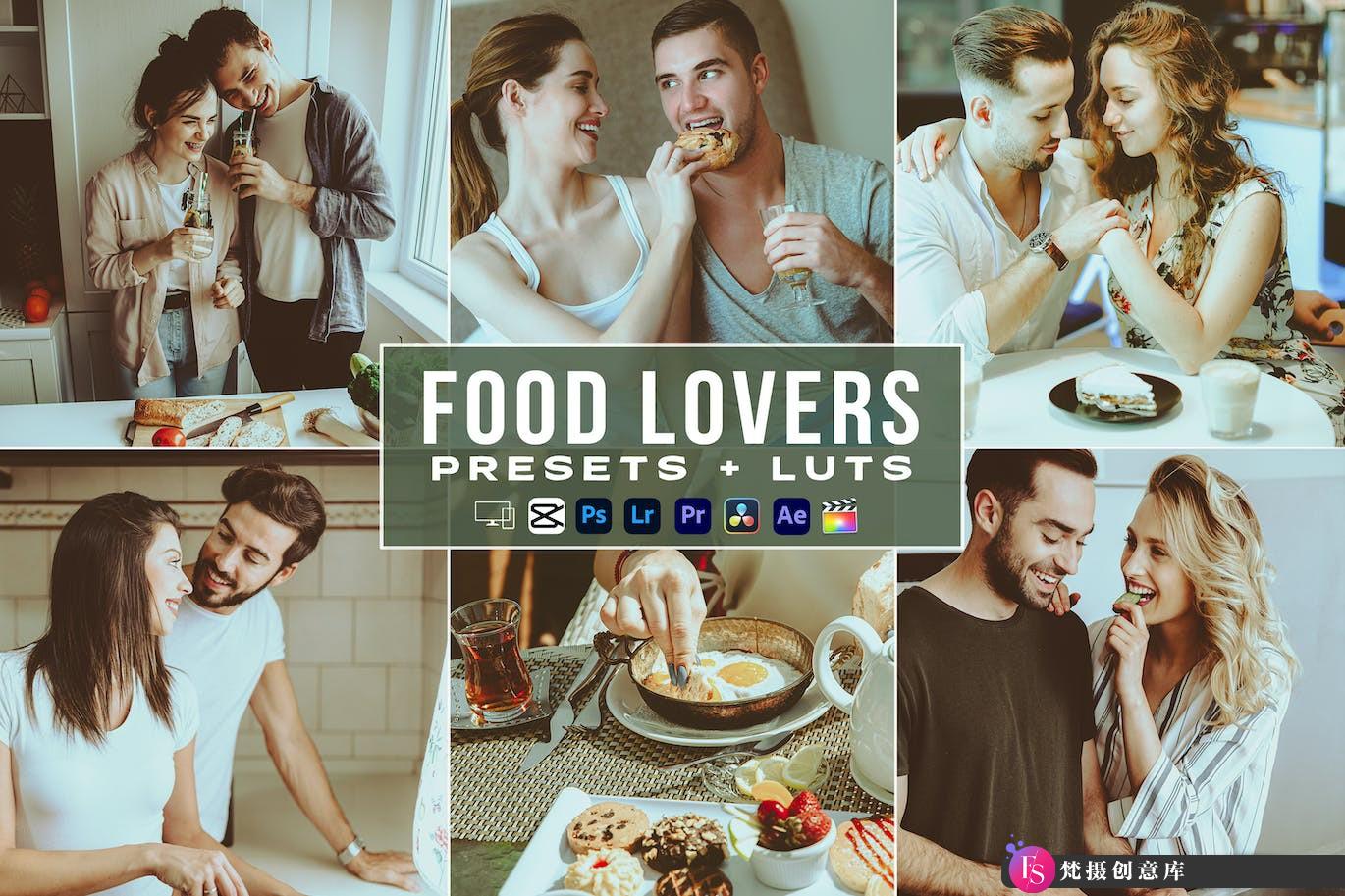 美食爱好者电影视频调色LUT预设 Food Lovers Presets And luts Videos