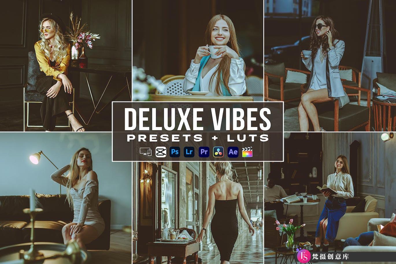 复古胶片电影人像LUT预设及LR预设 Deluxe Vibes Presets And luts