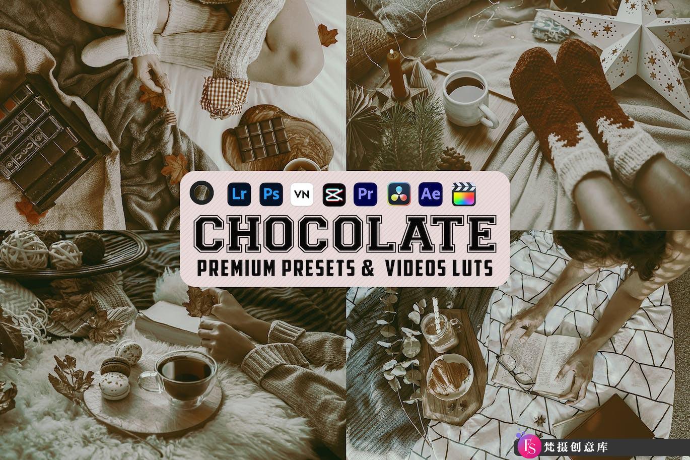 冬季电影胶片调色LUT预设及LR预设 Winter Chocolate Luts & Presets