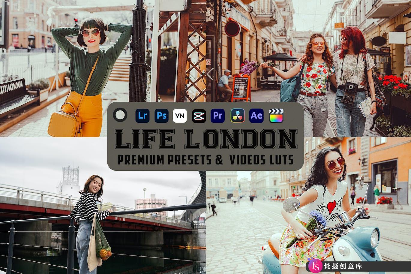 城市旅拍电影调色LUT预设及LR预设 Life London Luts Videos & Presets