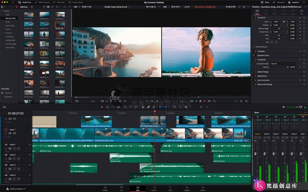 达芬奇调色软件DaVinci Resolve Studio For Mac v18.5：顶级视频编辑与调色体验