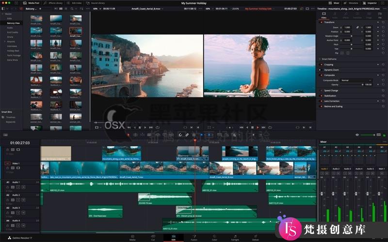 达芬奇调色软件DaVinci Resolve Studio for Mac v17.4.6：专业级视频编辑与调色解决方案