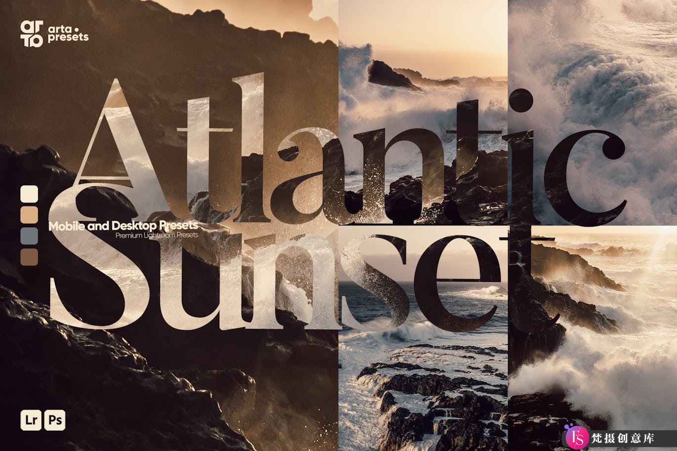 海景电影风光调色Lightroom预设 ARTA – Atlantic Sunset for Lightroom-梵摄创意库