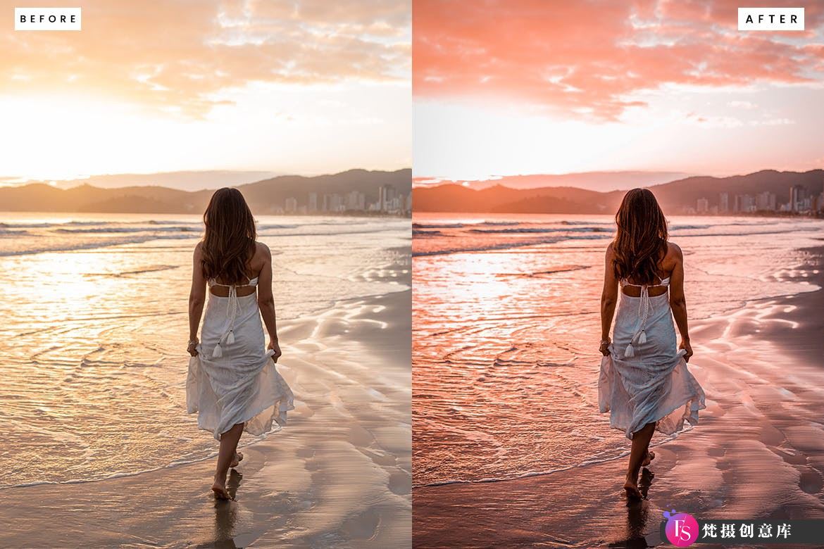 落日余晖人像后期调色Lightroom预设 Beach Girl Lightroom Presets