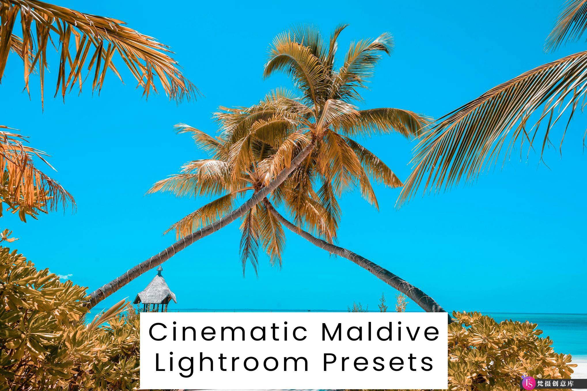 马尔代夫旅行拍摄影视风景LR调色预设 Cinematic Maldive LR预设-梵摄创意库