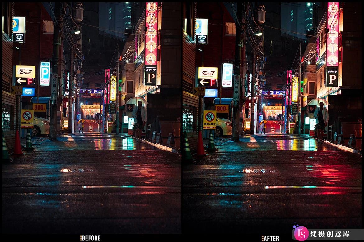 城市街道拍摄夜景风景调色LR预设 Night Street – LR预设