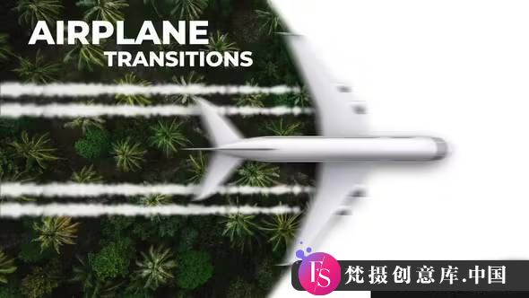 遮罩视频转场动画AE模板- Ultimate Airplane Transitions Pack-梵摄创意库