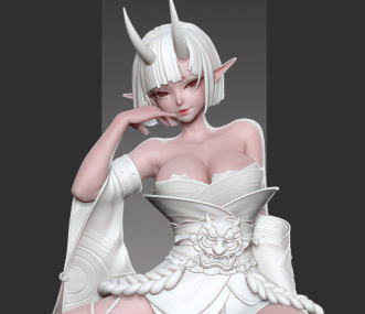 zbrush和服二次元角色案例教学【画质高清只有视频】zbrush课程-梵摄创意库-梵摄创意库