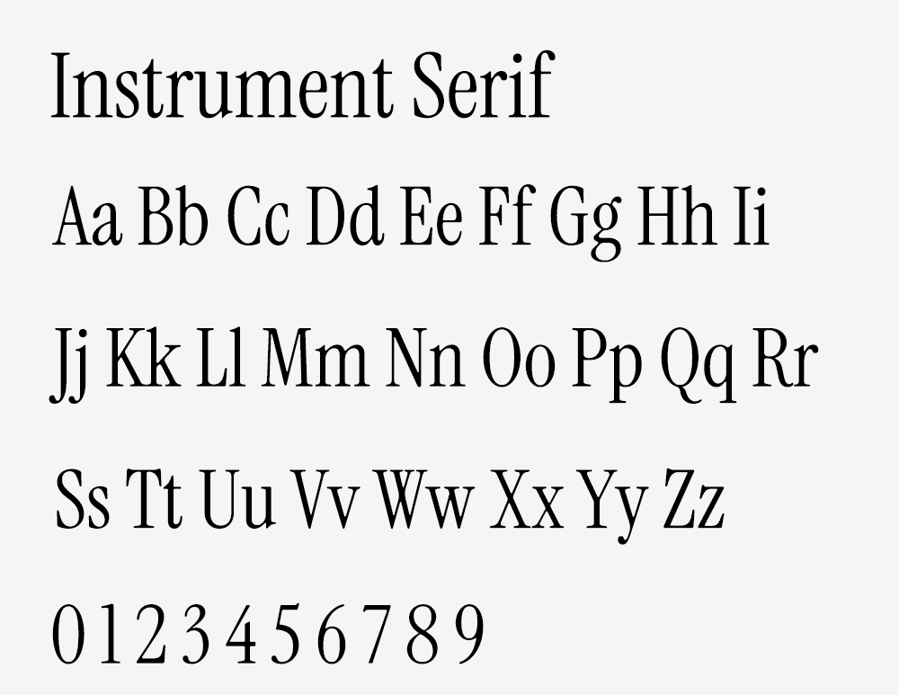 图片[1]-Instrument品牌推出全新衬线字体“Instrument Serif”，赋予设计更多可能性-梵摄创意库