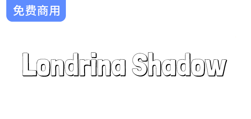 【Londrina Shadow】手绘方形纸字母的独特字体设计与创意展示-梵摄创意库