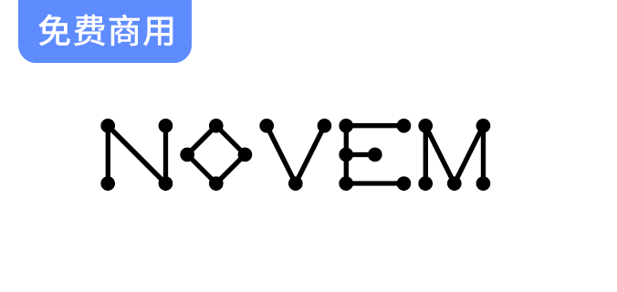 探索【Novem】免费英文字体：568个字形，兼容38种语言的完美选择！-梵摄创意库