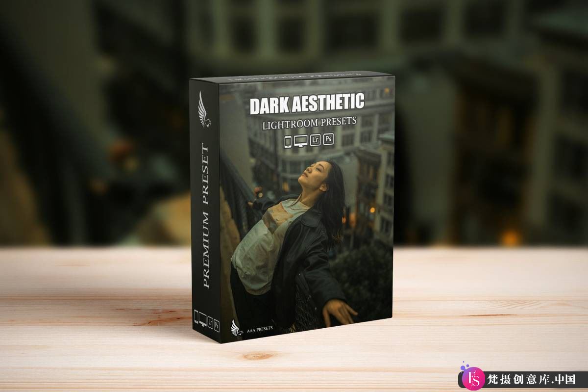 城市电影风格人像调色LR预设包：Dark Aesthetic Lightroom完美调色方案-梵摄创意库