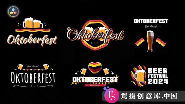 创意无限：Oktoberfest 啤酒节标题AE模版合集-梵摄创意库