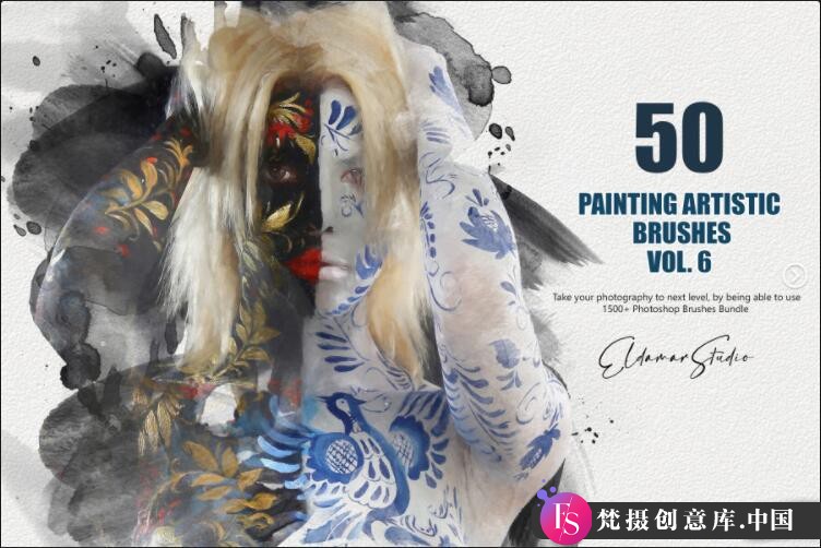 50款创意CG绘画笔刷包 – PS艺术画笔合集第六卷