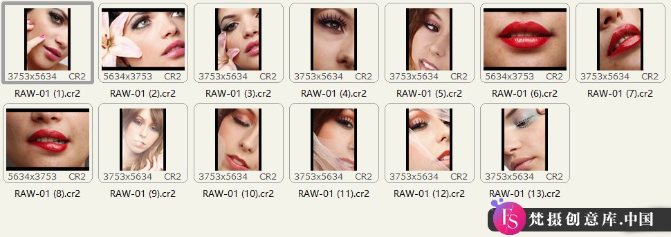 图片[2]-[时尚人像RAW原图]13张适用于人像后期精修调色面容RAW原图练习素材-梵摄创意库