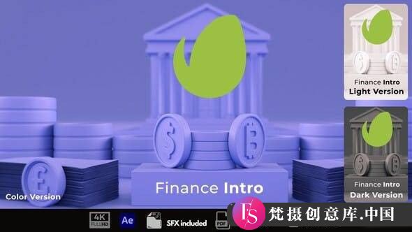 财务简介动画AE模版 Finance Intro