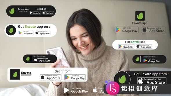 苹果商店PR模板：Google Play与Apple Store小部件的完美结合