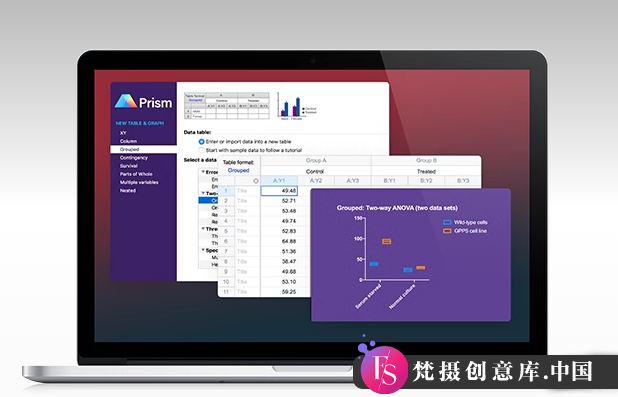 Graphpad Prism：您理想的数据分析与绘图工具，助力科研更高效！ - 梵摄创意库-梵摄创意库