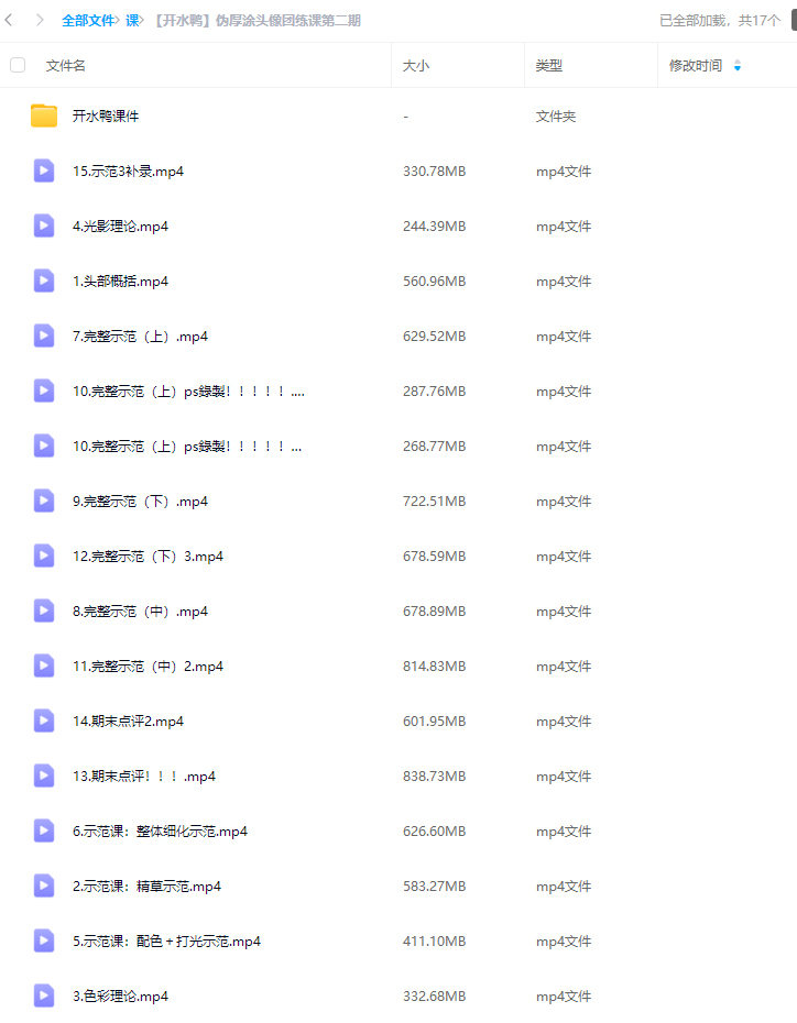 开水鸭伪厚涂头像团练课2024第2期【画质还可以有素材】手绘教程-梵摄创意库