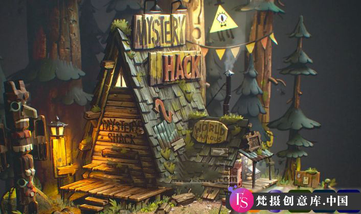 探索Mystery Shack：Blender与SP打造卡通风格3D场景建模与渲染教程 - 梵摄创意库-梵摄创意库