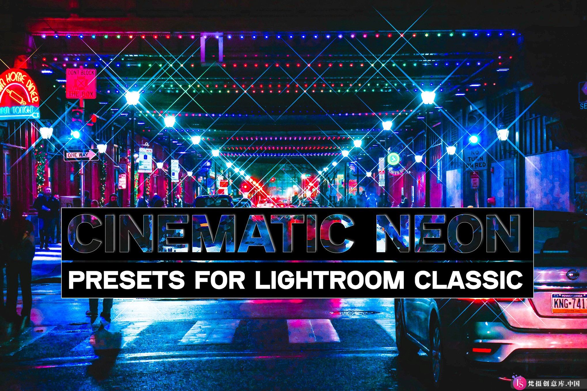 10000+lr预设霓虹灯电影风光lr预设 Cinematic Neon Presets for Lightroom Classic - 梵摄创意库-梵摄创意库