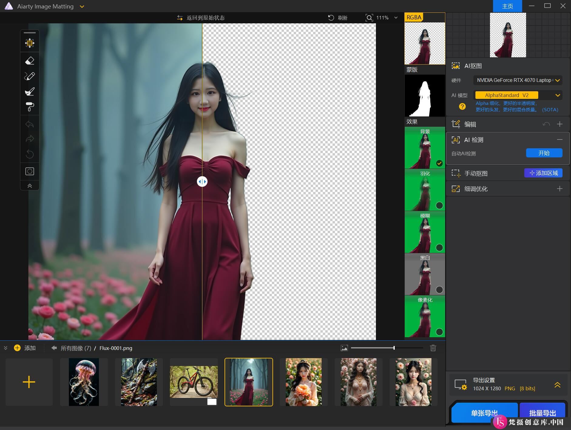 图片[4]-WIN版 平面软件 AI 智能抠图 Aiarty Image Matting v2.1.0 中文版 - 梵摄创意库-梵摄创意库